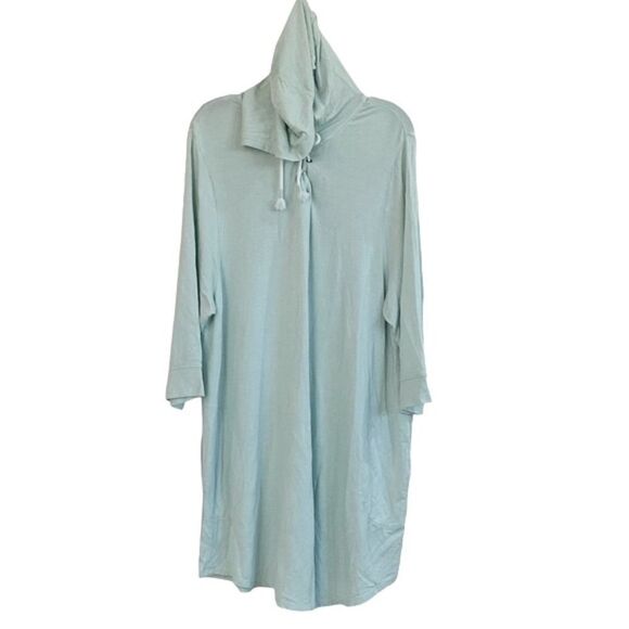 Kookaburra by UGG Pale Mint Green Oversize Hoodie Lace Up Front Tunic Top Sz 1X - Picture 11 of 12